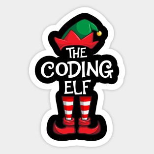 Coding Elf Matching Family Christmas Sticker